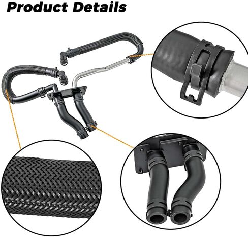 55038032AK Heater Hose Set Assembly Compatible with Jeep Grand Cherokee 5.7L 2011-2017, Compatible with Dodge Durango 2011-2014, Replaces 55038032AE in Saudi Arabia