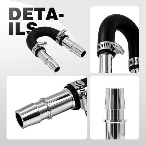 626-001 Engine Heater Core Bypass Kit, Upgrade Aluminum Fitting with 5/8" and 3/4" Hose, Universal Fit for Most Common Heater Hoses in Saudi Arabia
