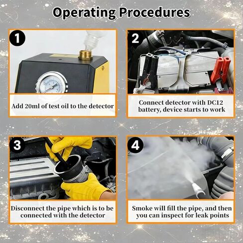 Smoke Machine with Built-in Air Pump, Pressure Gauge and Adjustable Flow Meter, 12V DC EVAP, Vacuum, Automotive Smoke Machine for Cars, Motorcycles, Trucks, Boats, ATVs in Saudi Arabia