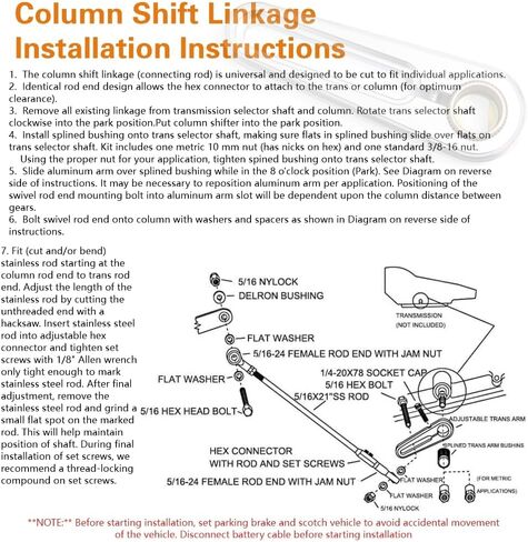 21" Transmission Column Shift Linkage Kit compatible with GM TH-200, 200-4R, TH-350, TH-400, 4L60, 4L60E, 4L80E, 700-R4 in Saudi Arabia