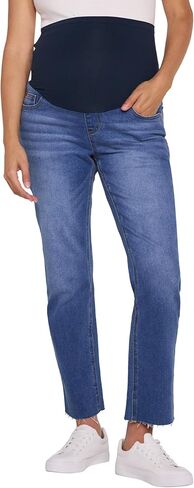 Motherhood Maternity Womens Secret Fit Over The Belly Slim Straight Leg Denim Pregnancy Jeans in Saudi Arabia