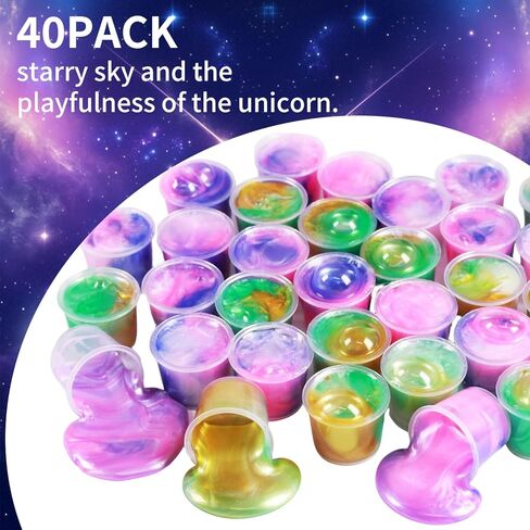 40 Pack Galaxy Slime Kit with,Slime Party Favors for Kids, Non Sticky,Wet,Soft Sludge Toy Mini Slime Bulk for Boys Girl in Saudi Arabia