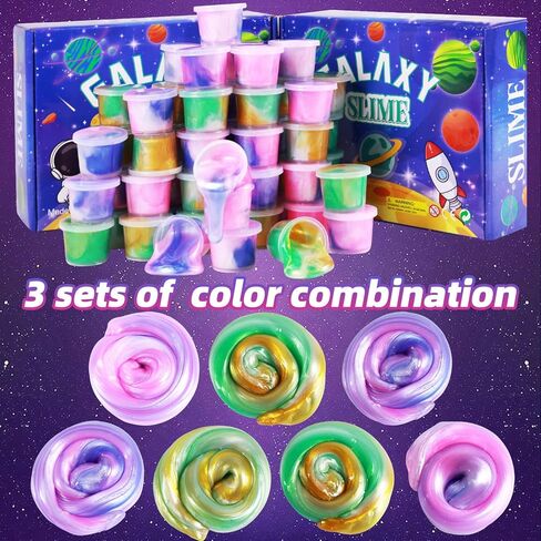 40 Pack Galaxy Slime Kit with,Slime Party Favors for Kids, Non Sticky,Wet,Soft Sludge Toy Mini Slime Bulk for Boys Girl in Saudi Arabia
