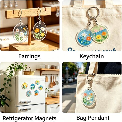 Dayify 166 Pcs Shrink Paper Keychain Kit, 30 Pcs Shrink Plastic Sheets for DIY Crafts, Complete Shrinky Art Set with Hole Punch, Jump Rings, Beaded Chains, Lanyards & Keychain Supplies in Saudi Arabia
