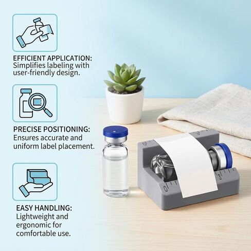 2 Pcs (Grey,3ml and 5ml) Vial Label Applicator Bottle Labeling Application Tool for Small Jars Essential Oils Containers Bottles in Kuwait