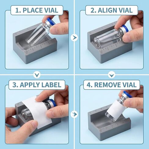 2 Pcs (Grey,3ml and 5ml) Vial Label Applicator Bottle Labeling Application Tool for Small Jars Essential Oils Containers Bottles in Kuwait