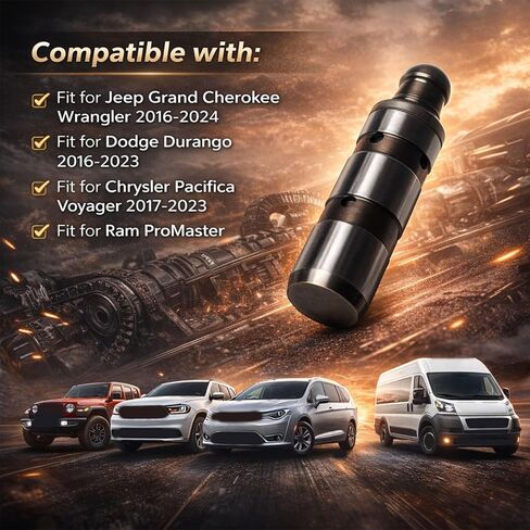 Valve Lifter 12 PCS Fit for Jeep Grand Cherokee Wrangler 2016-2024 Dodge Durango 2016-2023 Chrysler Pacifica Voyager 2017-2023 Ram ProMaster 1500 2500 3500 2019-2023 3.6L, Replace 05047883AC in Saudi Arabia