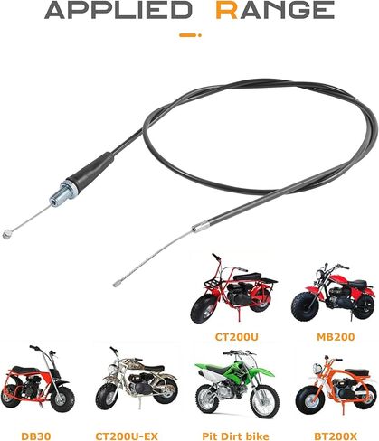 كابل خانق 50 بوصة، ملحقات السيارة استبدال كابل خانق صغير متين للدراجة، مناسب لـ CT200U Mini Baja MB165 196cc 5.5hp MB200 200cc 6.5hp Pit Bike Heat Warrior MOTOVOX MBX10 (أخضر) in Kuwait