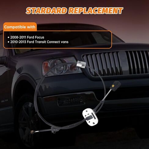 كابل تحويل ناقل الحركة الأوتوماتيكي 8S4Z-7E395-AG لسيارة Ford Focus 2008-2011 2.0L، مناسب لشاحنات Transit Connect 2010-2013، استبدال كابل رافعة ناقل الحركة للتحكم في التروس 8S4Z7E395AG in Kuwait