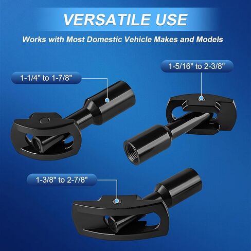 Rear Axle Bearing Puller Tool Kit & Slide Hammer Set, Heavy-Duty Axle Seal & Bearing Remover with Slide Hammer Yoke, 3 Adapters (1-1/4" to 2-7/8" IDs), Premium Automotive Repair Tool in Saudi Arabia