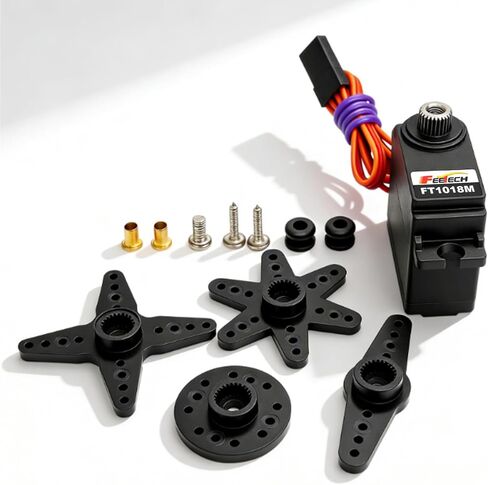 7.4V 10.5KG Metal Gear Digital Mini Servo Motor, High Torque 180 Degree RC Servo for TRX4M, SCX24, 1/10 Scale Cars, Robotics, Boats & Planes, Upgraded Metal Gear System (7.4V 5.5KG-180°) in Saudi Arabia