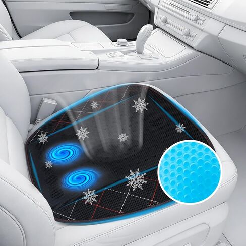 Cooling Car Seat Cover, Black Automotive Air Ventilated Cooling Seat Cover with 3 Adjustable Speeds for Summer Driving, Comfortable Cooling Car Seat Cushion for Car SUV Truck Van, Home & Office Chair in Saudi Arabia
