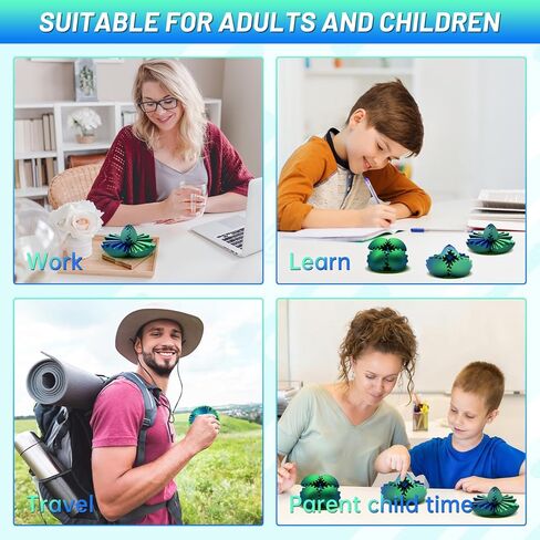 Gear Ball,3D Printed Gear Sphere Fidget Toy,Sensory Toys for Stress and Anxiety Relief,Suitable for Autism and ADHD Fidget Gear Ball,Stocking Stuffers for Adults & Kids Gift(Forest Green, 3.1 Inch) in Saudi Arabia