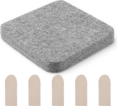 وسادة لباد بإبرة صوفية مكونة من 3 قطع من جيلواو، مجموعة سجادة لباد بإبرة مع واقيات للأصابع الجلدية، حصيرة سميكة سميكة للصناعة الدقيقة، 6.3 × 6.3 × 1 بوصة in Kuwait