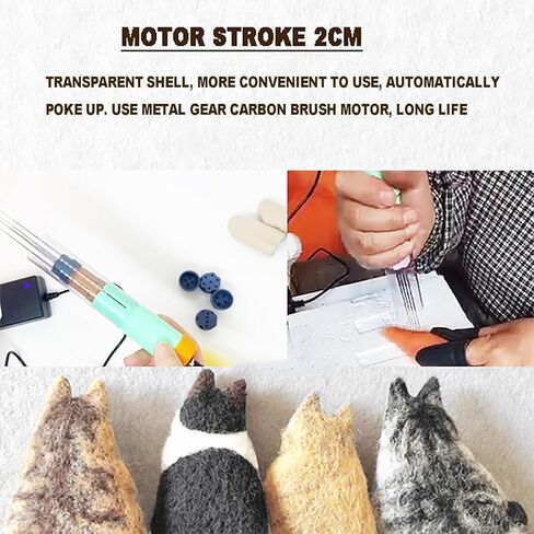 Electric Felting Needle Machine, Handheld Wool Felting Tool, 1-7 Needles with Speed Control, Motor Stroke 2cm, Easy Needle Change, for Quick Felting, DIY Wool Painting and Felted Craft Work in Saudi Arabia