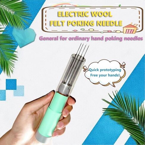 Electric Felting Needle Machine, Handheld Wool Felting Tool, 1-7 Needles with Speed Control, Motor Stroke 2cm, Easy Needle Change, for Quick Felting, DIY Wool Painting and Felted Craft Work in Saudi Arabia