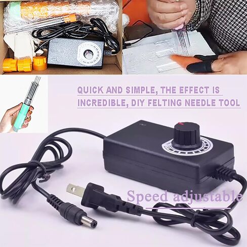 Electric Felting Needle Machine, Handheld Wool Felting Tool, 1-7 Needles with Speed Control, Motor Stroke 2cm, Easy Needle Change, for Quick Felting, DIY Wool Painting and Felted Craft Work in Saudi Arabia