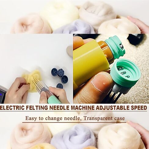 Electric Felting Needle Machine, Handheld Wool Felting Tool, 1-7 Needles with Speed Control, Motor Stroke 2cm, Easy Needle Change, for Quick Felting, DIY Wool Painting and Felted Craft Work in Saudi Arabia