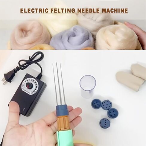 Electric Felting Needle Machine, Handheld Wool Felting Tool, 1-7 Needles with Speed Control, Motor Stroke 2cm, Easy Needle Change, for Quick Felting, DIY Wool Painting and Felted Craft Work in Saudi Arabia