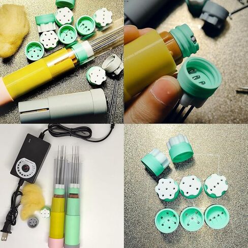 Electric Felting Needle Machine, Handheld Wool Felting Tool, 1-7 Needles with Speed Control, Motor Stroke 2cm, Easy Needle Change, for Quick Felting, DIY Wool Painting and Felted Craft Work in Saudi Arabia