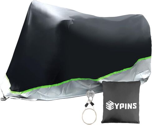 EYPINS Motorcycle Cover Waterproof All-Season – Fits Up to 96.5", 210D Fabric, Anti-Theft Lock-Holes & Reflective Stripes, Rain, Sun, Snow, Dust Protection in Saudi Arabia