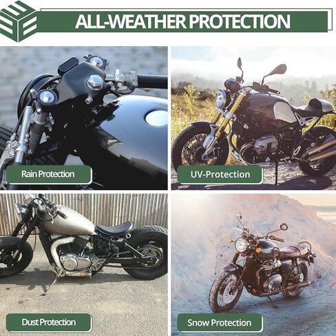 EYPINS Motorcycle Cover Waterproof All-Season – Fits Up to 96.5", 210D Fabric, Anti-Theft Lock-Holes & Reflective Stripes, Rain, Sun, Snow, Dust Protection in Saudi Arabia