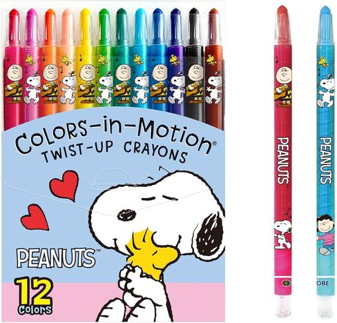 Colors-in-Motion 'Peanuts' Crayons 12 Count Color Set in Saudi Arabia