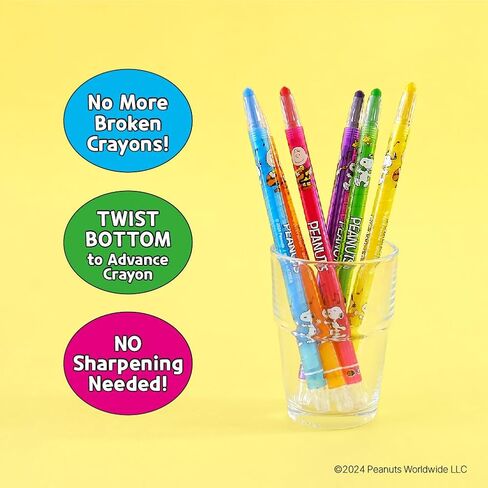 Colors-in-Motion 'Peanuts' Crayons 12 Count Color Set in Saudi Arabia