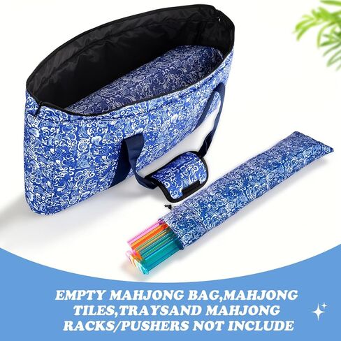 3 Pcs Empty Mahjong Bag, Travel-Friendly American Mahjong Set Bag with Tiles Bag and Racks & Pushers Bag Mahjong Tile Set Bag in Saudi Arabia