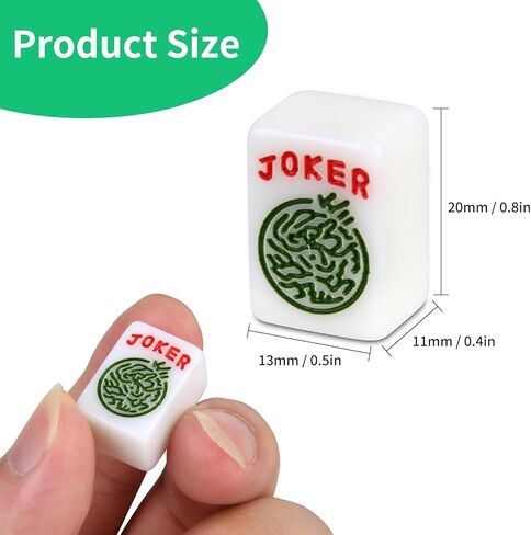 Travel American Mahjong Tile Set, 166 PCS 0.8 Inch Mini Mahjong Game Tiles, 4 Wooden Racks, Floral Storage Bag, 3 Dice & Beginner's Guide, Complete Portable Set in Saudi Arabia