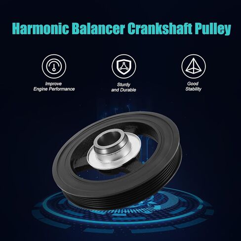 AULINK 594-443 Harmonic Balancer Crankshaft Pulley For 1999-2011 Cadillac DTS DeVille Seville Eldorado,For 1999-2003 Oldsmobile Aurora,For 2006-2011 Buick Lucerne,For Pontiac Bonneville 4.0L 4.6L V8 in Kuwait