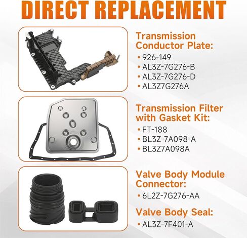 926-149 6R80 Transmission Lead Frame Conductor Plate Kit with Valve Body Module Connector Valve Body Seal Transmission Filter Compatible for Ford Expedition F150 F250 F350 Super Duty Mustang Navigator in Saudi Arabia