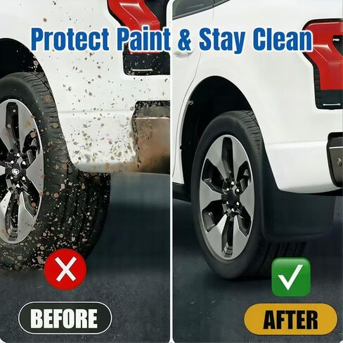 No Drill Mud Flaps for 2021-2026 Ford F-150,Heavy Duty Front & Rear Splash Guards Set for XL/STX/XLT/Lariat/King Ranch/Platinum/Limited/Tremor/Lobo Models,OEM-Style Mud Guards,Not Fit Raptor/Lightning in Saudi Arabia