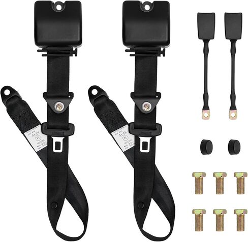 2 Pack 3Pt Pads Adjustable Retractable Straps Cover Universal Replacement Set for Go Kart, Golf Cart,Minivan Van,SUV,UTV, VR,Pickup,Truck for Modification Belt Protective Covers Kit in Saudi Arabia