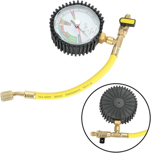 Nitrogen Pressure Tester Gauge for HVAC Systems, Brass 80mm for DIAL with 1/4 SAE Connector, Leak Test Tool for R134a R22 R410A Refrigeration in Saudi Arabia
