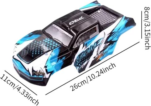 1/16 RC Car Shell Body RC Trucks Body Shell Modification Sturdy Accessories Spare Parts for 16101 16102 Hobby Car Truck, Red in Saudi Arabia