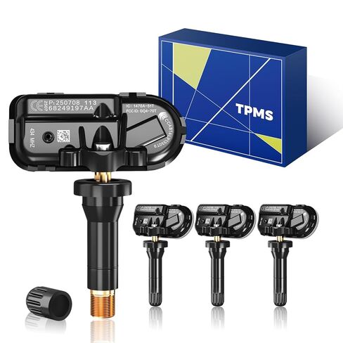 433Mhz Pre-Programmed TPMS,Compatible with RAM 1500 2013-2017 | RAM 2500 2014-2024 | RAM 3500 2014-2024 /Tire Pressure Monitoring Sensor OE#68249197AA(Set of 4) in Kuwait
