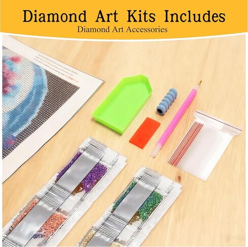Mowana Flowers Diamond Art Kits for Adults, 5D DIY Diamond Art Painting Kits on Canvas, Rustic Floral Diamond Art for Beginners, 2 Pack Vintage Flower Diamond Painting Wall Décor 16x12inch in Saudi Arabia
