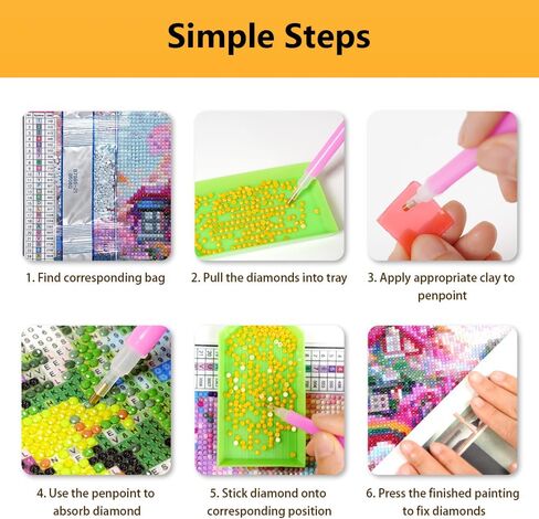 Mowana Flowers Diamond Art Kits for Adults, 5D DIY Diamond Art Painting Kits on Canvas, Rustic Floral Diamond Art for Beginners, 2 Pack Vintage Flower Diamond Painting Wall Décor 16x12inch in Saudi Arabia