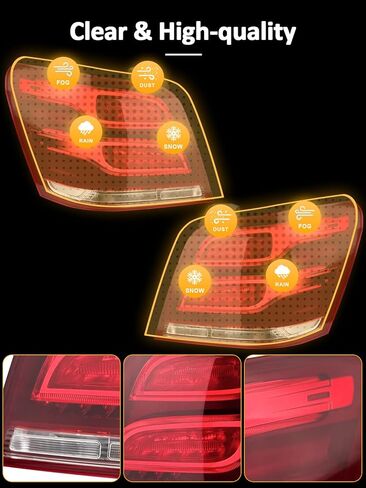 مصابيح LED مطورة متوافقة مع مرسيدس بنز GLK300 GLK350 GLK280 2009 2010 2011 2012، الضوء الخلفي لإشارة الانعطاف للفرامل اليسرى، استبدال المصباح الخلفي لجانب السائق X204 in Saudi Arabia