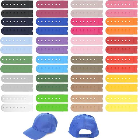 24 قطعة 24 لونًا قبعة Snapback موسع مع 7 فتحات، قابل للتعديل Snapback موسع قبعة بلاستيكية استبدال المفاجئة لرعاة البقر البيسبول وقبعات Snapbacks in Kuwait