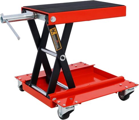 Geelife 1100Lb Motorcycle Lift with Dolly Jack, Wide Deck, Portable Bike Rack in Saudi Arabia