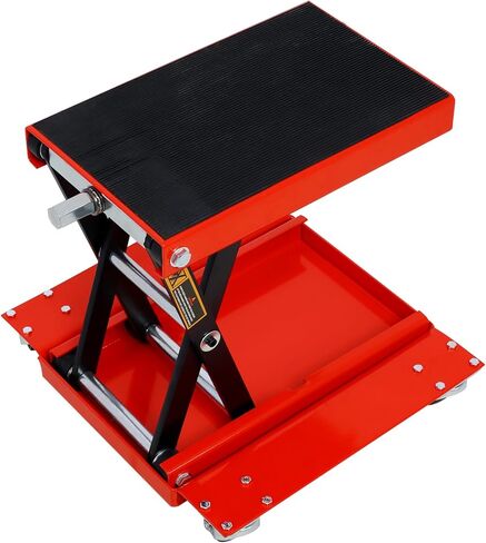 Geelife 1100Lb Motorcycle Lift with Dolly Jack, Wide Deck, Portable Bike Rack in Saudi Arabia