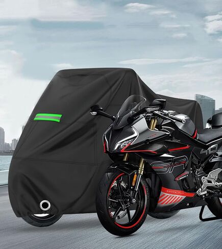 Motorcycle Cover for Kawasaki KLR 650 1987-2025 Premium Waterproof Durable All-Weather 190T Indoor Outdoor Protection Cover Accessories Black Green in Saudi Arabia