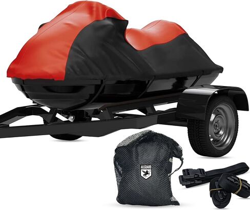 غطاء Max Jet Ski المقاوم للطقس متوافق مع 2015-2026 Yamaha WaveRunner VX/VX Deluxe/VX Cruiser/VX Cruiser HO/VX Limited/VX Limited HO - يتضمن أشرطة مقطورة وحقيبة تخزين in Kuwait