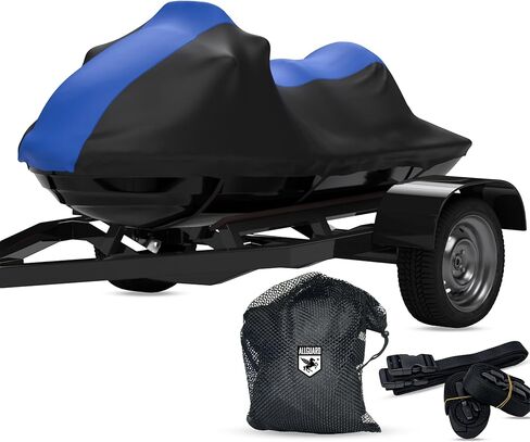 غطاء Max Jet Ski المقاوم للطقس متوافق مع 2015-2026 Yamaha WaveRunner VX/VX Deluxe/VX Cruiser/VX Cruiser HO/VX Limited/VX Limited HO - يتضمن أشرطة مقطورة وحقيبة تخزين in Kuwait