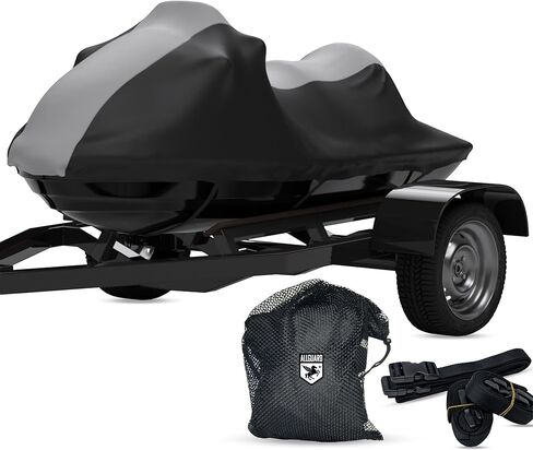 غطاء Max Jet Ski المقاوم للطقس متوافق مع 2015-2026 Yamaha WaveRunner VX/VX Deluxe/VX Cruiser/VX Cruiser HO/VX Limited/VX Limited HO - يتضمن أشرطة مقطورة وحقيبة تخزين in Kuwait