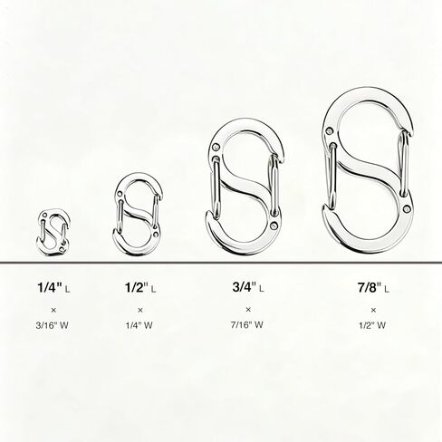 Necklace Clasp 3 Pack, Stainless Steel S Hook Clip Connector, Double Lobster Clasp Silver, Clasp for Bracelet, Glasses Chain, Keychain & DIY Jewelry (Silver, 1/4") in Saudi Arabia