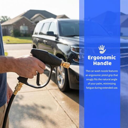 2026 New Short Pressure Washer Gun Kit,M22-14 Thread Car Wash Gun with 5 Quick-Connect Nozzles for Quick Cleaning,Multi-Functional Pressure Washer Spray Guns as Car Cleaning Kit in Saudi Arabia