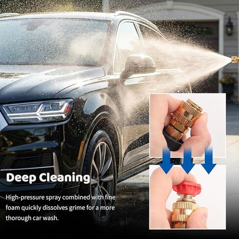 2026 New Short Pressure Washer Gun Kit,M22-14 Thread Car Wash Gun with 5 Quick-Connect Nozzles for Quick Cleaning,Multi-Functional Pressure Washer Spray Guns as Car Cleaning Kit in Saudi Arabia